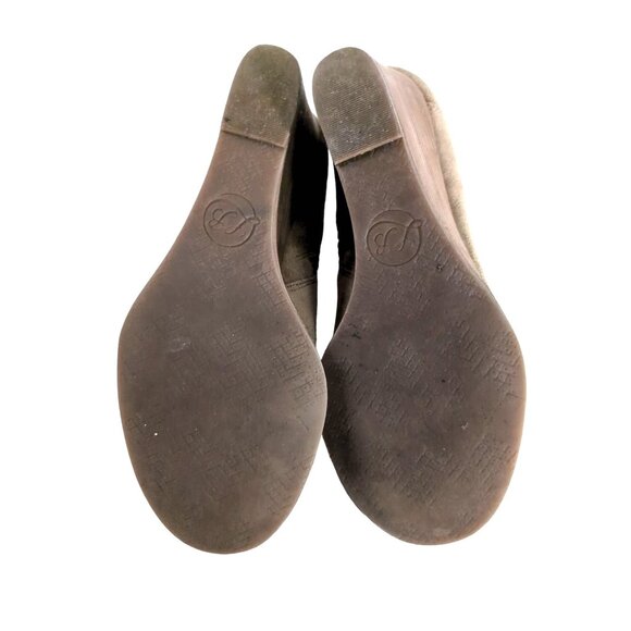 Lucky Brand Wedge Ankle Boot Bootie Women 8.5 Tan Boho Western Suede Yakeena - Picture 7 of 12